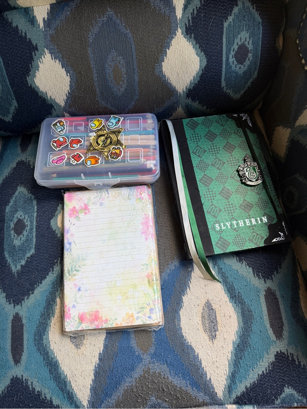 Slytherin  Notebook , pencils and paper bundle
